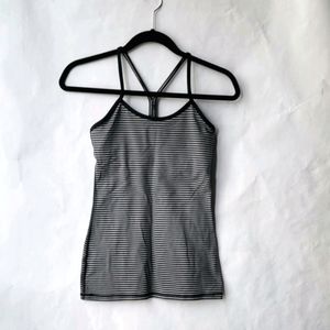 🛍3 for $30 Lululemon Power Y Grey/Black Tank Sz 4